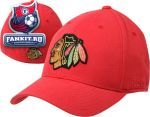Кепка Чикаго Блэкхокс / Chicago Blackhawks Basic Logo Red Structured Flex Hat