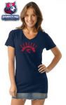 Женская футболка Нью-Йорк Рейнджерс / New York Rangers Women's Tri Blend V Neck T-Shirt- by Alyssa Milano
