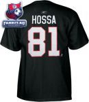 Футболка Чикаго Блэкхокс / Marian Hossa Black Reebok Name and Number Chicago Blackhawks T-Shirt