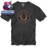 Футболка Чикаго Блэкхокс / Chicago Blackhawks '47 Brand Charcoal Retro Logo Scrum T-Shirt