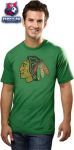 Футболка Чикаго Блэкхокс / Chicago Blackhawks '47 Brand Green St. Patrick's Day Primary Logo Scrum T-Shirt