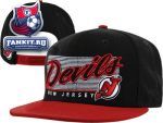 Кепка Нью-Джерси Девилз / New Jersey Devils '47 Brand Kelvin Adjustable Snapback Flat Brim Hat