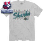 Футболка Сан-Хосе Шаркс / San Jose Sharks '47 Brand Vintage White Between The Lines Vintage Tee