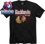 Футболка Чикаго Блэкхокс / Chicago Blackhawks Black Tip-Off T-Shirt