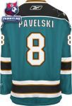 Игровой свитер Сан-Хосе Шаркс / Joe Pavelski Jersey: Reebok Teal #8 San Jose Sharks Premier Jersey