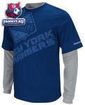 Кофта Нью-Йорк Рейнджерс / New York Rangers Navy Scrimmage Splitter Long Sleeve Layered T-Shirt