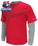 Кофта Детройт Ред Уингз / Detroit Red Wings Red Scrimmage Splitter Long Sleeve Layered T-Shirt