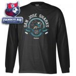 Кофта Сан-Хосе Шаркс / San Jose Sharks Black The Main Attraction Long Sleeve T-Shirt
