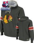 Кофта Чикаго Блэкхокс / Chicago Blackhawks Black Team Classic Pullover Lace Hooded Sweatshirt