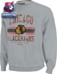 Кофта Чикаго Блэкхокс / Chicago Blackhawks Grey Team Classic Fleece Crewneck Sweatshirt