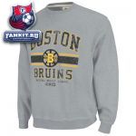 Толстовка Бостон Брюинз / Boston Bruins Grey Team Classic Fleece Crewneck Sweatshirt