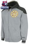 Толстовка Бостон Брюинз / Boston Bruins Grey Team Classic Full-Zip Fleece Hooded Sweatshirt