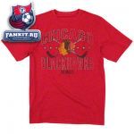 Футболка Чикаго Блэкхокс / Chicago Blackhawks Red Stars and Sticks Cross Dyed Heathered T-Shirt