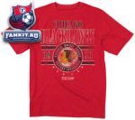 Футболка Чикаго Блэкхокс / Chicago Blackhawks Red Roundhouse Kick Cross Dyed Heathered T-Shirt