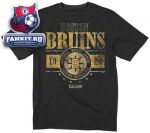 Футболка Бостон Брюинз / Boston Bruins Black Roundhouse Kick Cross Dyed Heathered T-Shirt