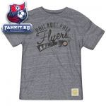 Футболка Филадельфия Флайерз / Philadelphia Flyers Grey Retro Sport Sweep The Leg Tri-Blend T-Shirt
