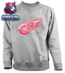 Толстовка Детройт Ред Уингз / Detroit Red Wings Old Time Hockey Grey Allerton Crewneck Sweatshirt