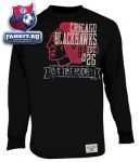 Кофта Чикаго Блэкхокс / Chicago Blackhawks Old Time Hockey Black Axel Long Sleeve T-Shirt