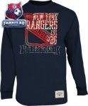 Кофта Нью-Йорк Рейнджерс / New York Rangers Old Time Hockey Blue Axel Long Sleeve T-Shirt