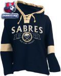Толстовка Баффало Сейбрз / Buffalo Sabres Old Time Hockey Navy Jetted Lightweight Hooded Fleece Sweatshirt