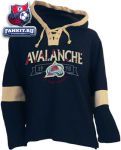 Толстовка Колорадо Эвеланш / Colorado Avalanche Old Time Hockey Navy Jetted Lightweight Hooded Fleece Sweatshirt