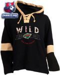 Толстовка Миннесота Уайлд / Minnesota Wild Old Time Hockey Black Jetted Lightweight Hooded Fleece Sweatshirt