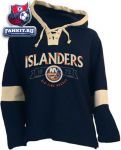 Толстовка Нью-Йорк Айлендерс / New York Islanders Old Time Hockey Navy Jetted Lightweight Hooded Fleece Sweatshirt