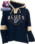Толстовка Сент-Луис Блюз / St. Louis Blues Old Time Hockey Navy Jetted Lightweight Hooded Fleece Sweatshirt