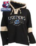 Толстовка Тампа Бэй Лайтнинг / Tampa Bay Lightning Old Time Hockey Black Jetted Lightweight Hooded Fleece Sweatshirt