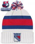 Шапка Нью-Йорк Рейнджерс / New York Rangers White CCM Classics Cuffed Pom Knit Hat