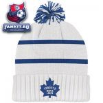 Шапка Торонто Мейпл Лифс / Toronto Maple Leafs White CCM Classics Cuffed Pom Knit Hat