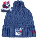 Женская шапка Нью-Йорк Рейнджерс / New York Rangers Women's Blue Cuffed Pom Knit Hat