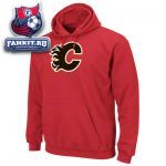 Толстовка Калгари Флэймз / Calgary Flames Majestic Red Tek Patch Hooded Sweatshirt