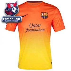 Барселона майка игровая выездная 2012-13 Nike желто-оранжевая