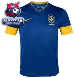 Бразилия майка игровая выездная 2012-13 Nike синяя