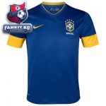 Бразилия майка игровая выездная 2012-13 Nike синяя / Brazil Away Shirt 2012/13