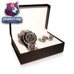Часы из нержавеющей стали и запонки Челси / Chelsea Stainless Steel Watch And Cufflink Set 