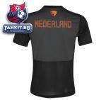 Футболка Нидерланды / Netherlands Prematch Top - Black/Anthracite/Safety Orange