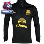 Эвертон майка игровая выездная длинный рукав 2012-13 Nike черно-желтая / Everton Away Shirt 2012/13 - Long Sleeved