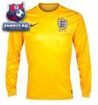 Сборная Англии вратарский выездной игровой свитер Nike 13-14 / England Away Goalkeeper Shirt 2013/14 - L/S- Mens Gold