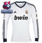 Реал Мадрид майка игровая длинный рукав 2012-13 Adidas белая / Real Madrid Home Shirt 2012/13 - Long Sleeved
