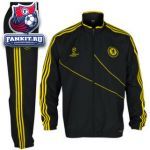 Спортивный костюм Челси / Adidas Chelsea UCL Training Presentation Suit - Black/Sun