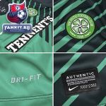 Футболка Селтик / Celtic Short Sleeve Prematch Top 1 - Seaweed/Stadium Green/White