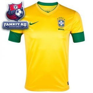 Бразилия майка игровая домашняя 2012-13 Nike желтая