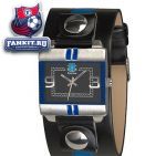 Часы Эвертон / Everton Black Leather Strap Cuff Watch