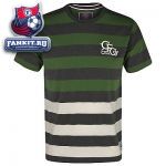 Футболка Селтик / Celtic Heritage Stripe T-Shirt - Moss Green/Grey Marl