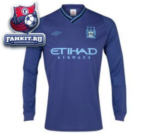 Манчестер Сити свитер игровой длинный рукав 2012-13 Umbro синий