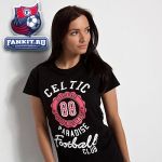 Женская футболка Селтик / Celtic 88 Rosette Graphic Long T-Shirt - Black - Womens