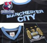 Детская футболка Манчестер Сити / Manchester City Euro Training Shortsleeve Jersey - Black/Vista Blue - kids