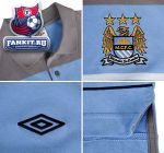 Поло Манчестер Сити / Manchester City Yarn Dye Jersey Polo - Vista Blue/Dark Navy/White/Grey Steel